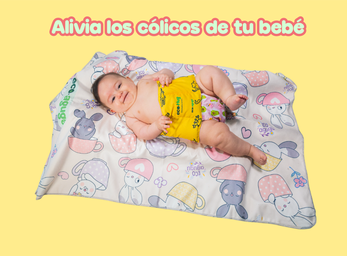 Almohadilla térmica para calmar los cólicos del bebé