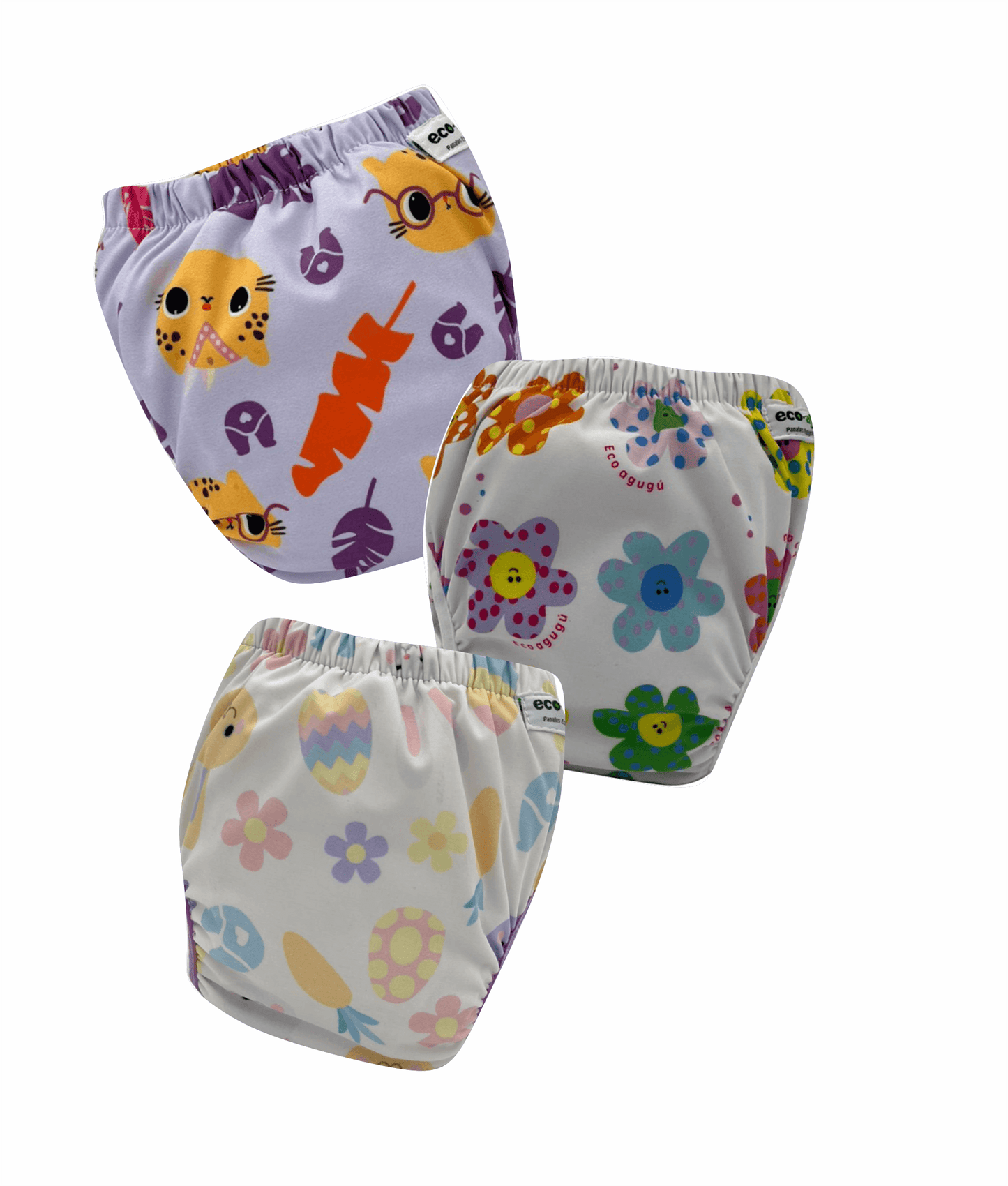 Pack Pants entrenador x3 "aprendiendo a ir al baño" reutilizable y ajustable a 3 tallas