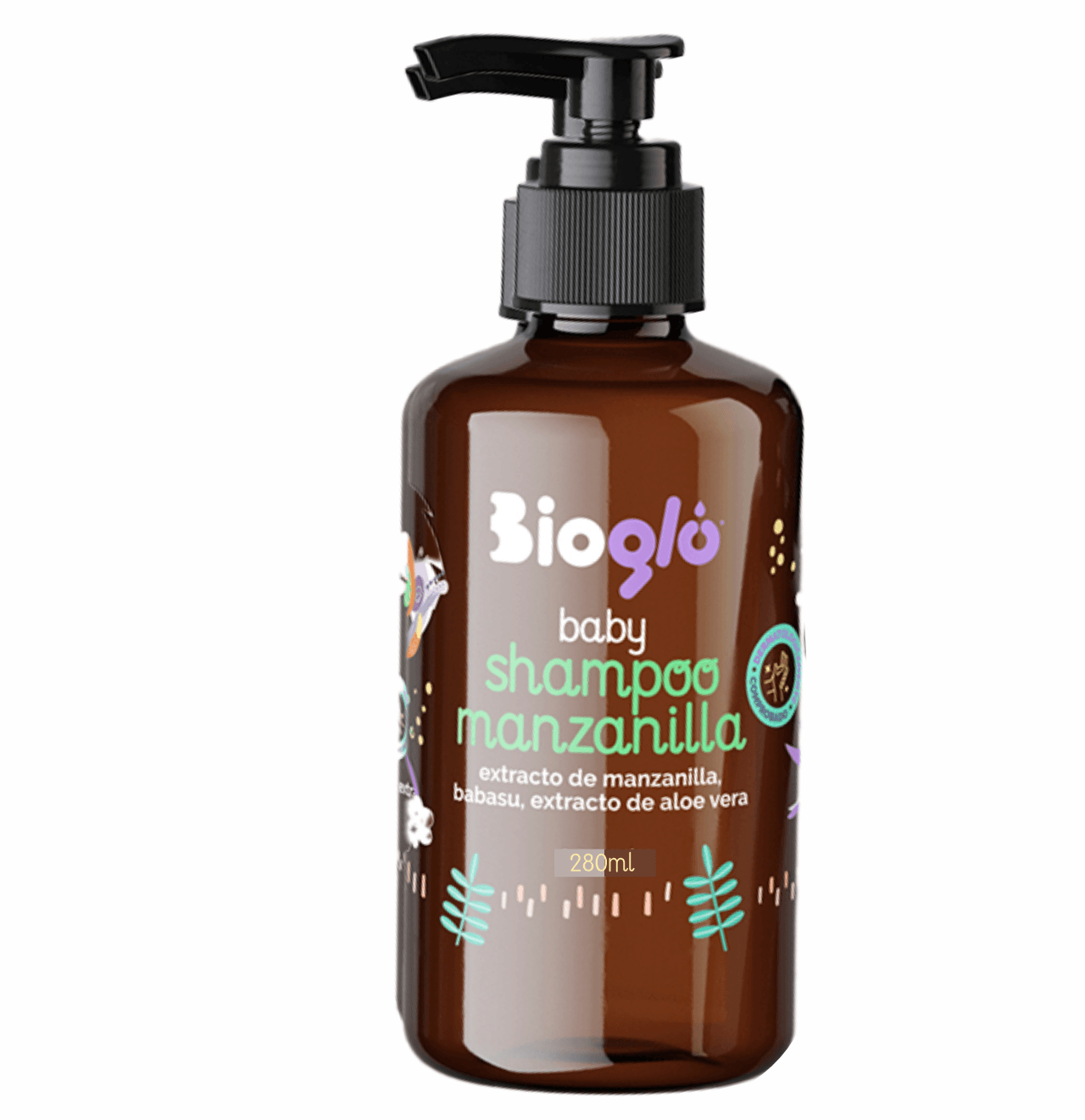 Shampoo manzanilla natural Bioglú cabello claro DERMATOLÓGICAMNTE comprobado 280ml⭐