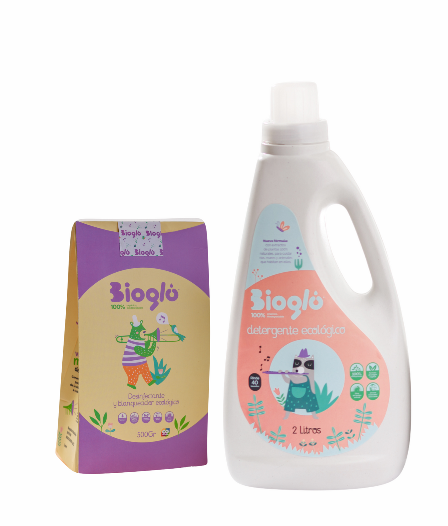 Detergente ecológico + Desinfectante y blanquador ecológico para el cuidado de los pañales y ropa del bebé