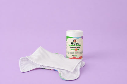 Filtros de bambú biodegradables para retener los solidos en pañales de tela