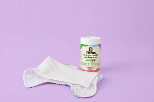 Filtros de bambú biodegradables para retener los solidos en pañales de tela