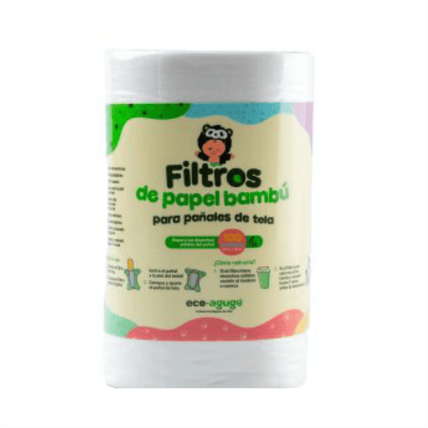 Filtros de bambú biodegradables para retener los solidos en pañales de tela