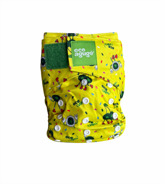 Pañal ecológico velcro unitalla PREMIUM DISEÑOS UNISEX  3.5kg-17kg